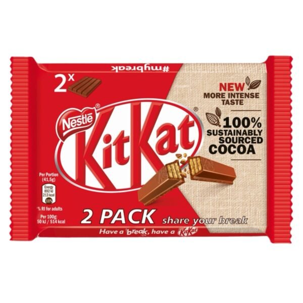 Nestle Kit Kat 4 Finger 2 Pack Chocolate