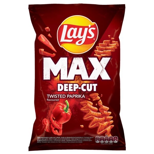 Lay's Max Deep Cut Twisted Paprika Flavour 120g