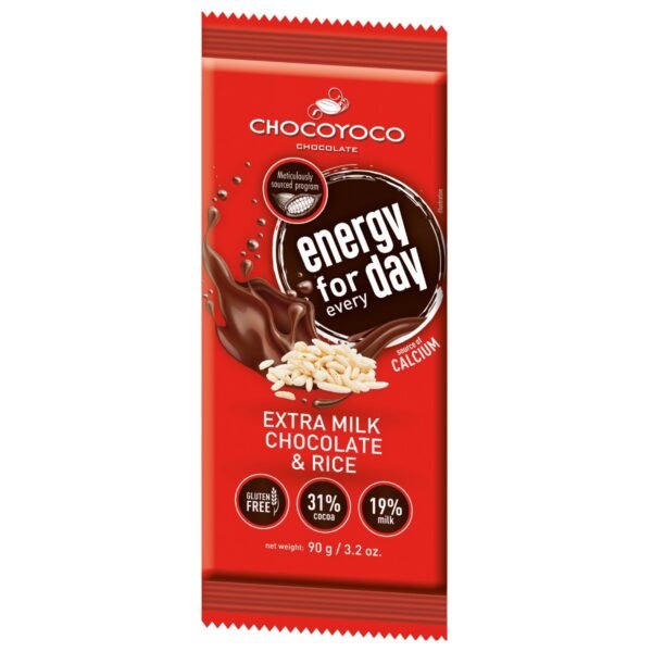 Chocoyoco Energy For Every Day Extra Milk Chocolate & Rice