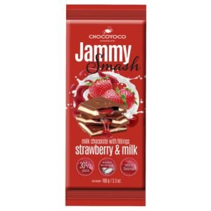Chocoyoco Jammy Smash Milk Chocolate Strawberry & Milk