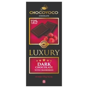 Chocoyoco Luxury Dark Chocolate 72% & Cranberries