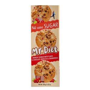 Mr Diet Chocolate Droplets & Cranberies 120g