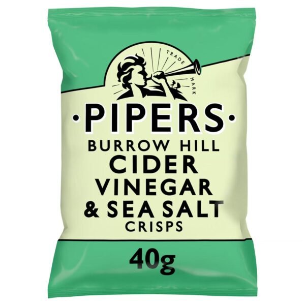Pipers Cider Vinegar & Sea Salt Crisps 40g