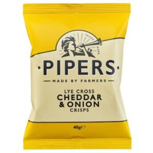 Pipers Cheddar & Onion Crisps 40g