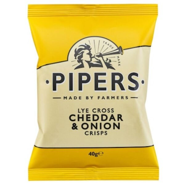 Pipers Cheddar & Onion Crisps 40g