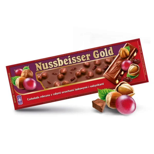 Alpen Gold Nussbeisser Dark Chocolate & Hazelnut & Raisins 220g