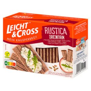 Leicht & Cross Crunchy Bread Rustica Three Grain 130g