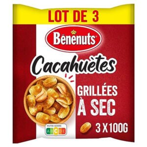 Benenuts Peanuts Roasted Grilled 3PK 300g