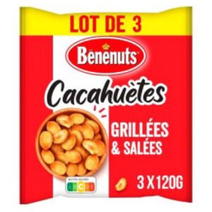 Benenuts Peanuts Grilled Salted 3PK 360g