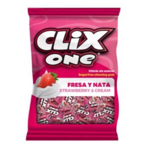 Clix One Strawberry & Cream Gum Bag 50g