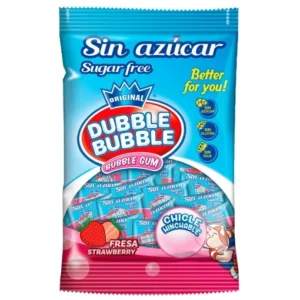 Dubble Bubble Strawberry Sugar Free Gum Bag 85g