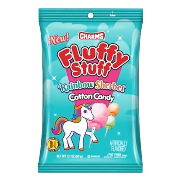 Charms Fluffy Stuff Cotton Candy Rainbow Sherbet 60g