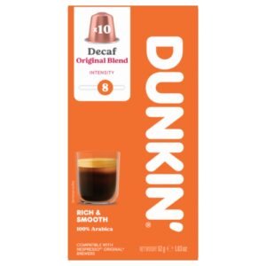 Dunkin' Nespresso Decaf Original Blend 52G