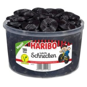 Haribo Liquorice Snails Tub 1.5KG