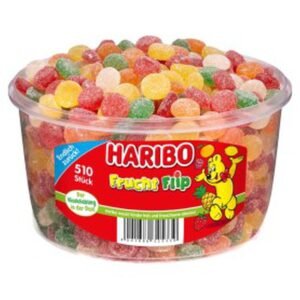 Haribo Fruit Flip Tub 1.28KG
