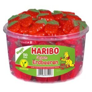 Haribo Giant Strawberries Tub 1.35KG