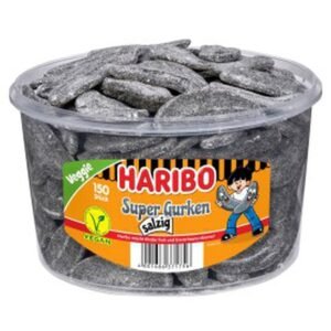 Haribo Great Salty Cucumbers Tub 1.35KG