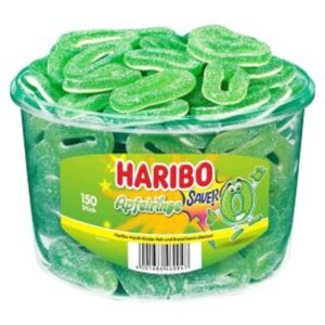 Haribo Apple Rings Sour Tub 1.2G