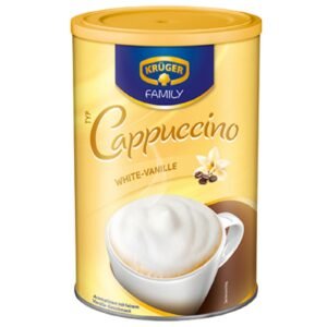 Kruger Family Cappuccino White Vanilla Tin 450G