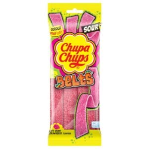 Chupa Chups Belts Sour Strawberry 90G
