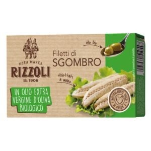 Rizzoli Mackerel Fillets Organic Extra Virgin Olive Oil 90G