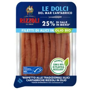 Rizzoli Le Dolci Anchovy Fillets From The Cantabrian Sea Organic Seed Oil 60G