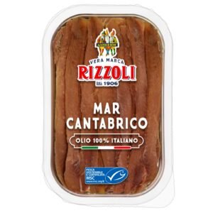 Rizzoli Anchovy Fillets From The Cantabrian Sea 100% Italian Oil Fish Line 40G