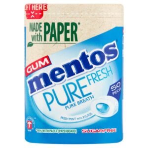 Mentos Pure Fresh Fresh Mint Gum Paper Bottles 100G