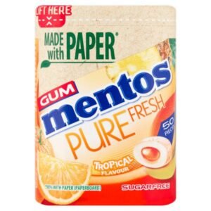 Mentos Pure Fresh Tropical Gum Paper Bottles 100G