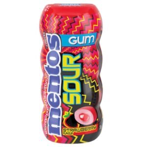 Mentos Pocket Sour Strawberry Gum 30G