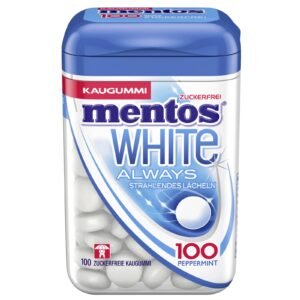Mentos White Peppermint Gum 106G