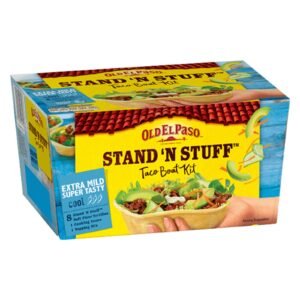 Old El Paso Stand 'N Stuff Taco Boat Kit Extra Mild Super Tasty 329G