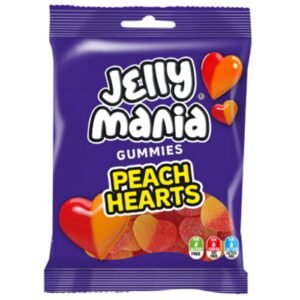 Jelly Mania Gummies Peach Hearts 100G