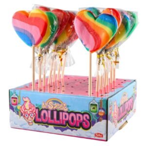 Dr.Sweet Lollipops Heart Pop Rainbow 45G