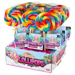 Dr.Sweet Lollipops Mini Spiral Pop Rainbow 50G